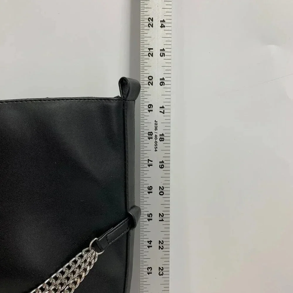 Hot Topic Women’s Black Chains Platform Side Zip Knee-High Boots Size 10 NWOB - Picture 15 of 16